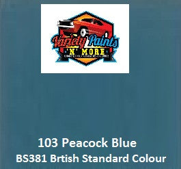 103 Peacock Blue British Standard Gloss Enamel Aerosol 300 Grams