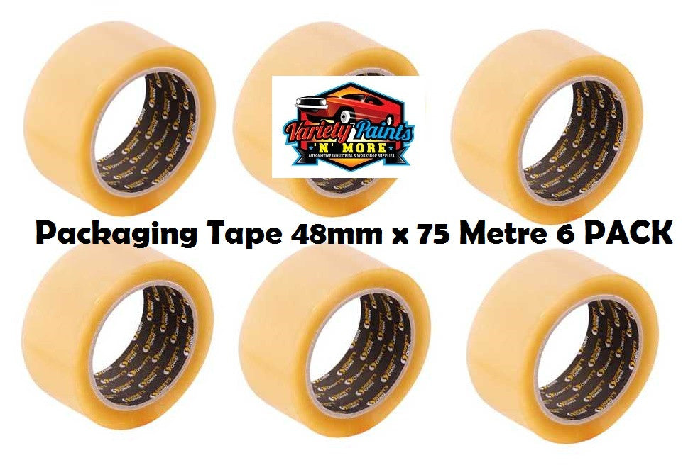 Packaging Tape 6 ROLL PACK 48mm x 75 Metres Clear