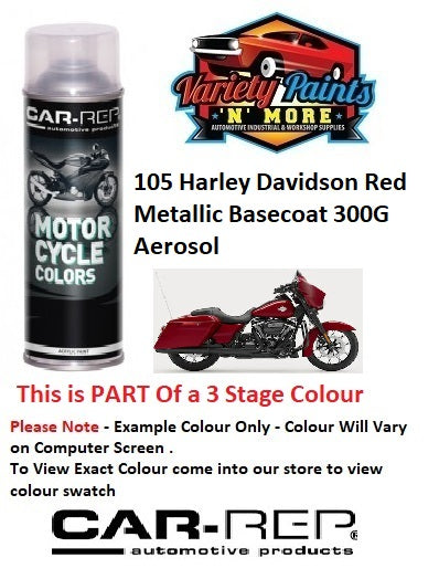 105 Harley Davidson Red Metallic Basecoat 300G Aerosol