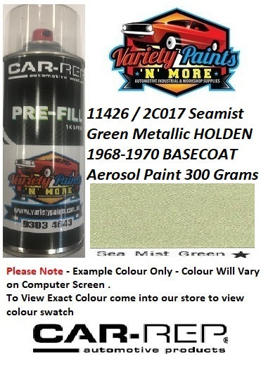 11426 / 2C017 Seamist Green Metallic Suitable for HOLDEN 1968-1970 ACRYLIC Aerosol Paint 300 Grams