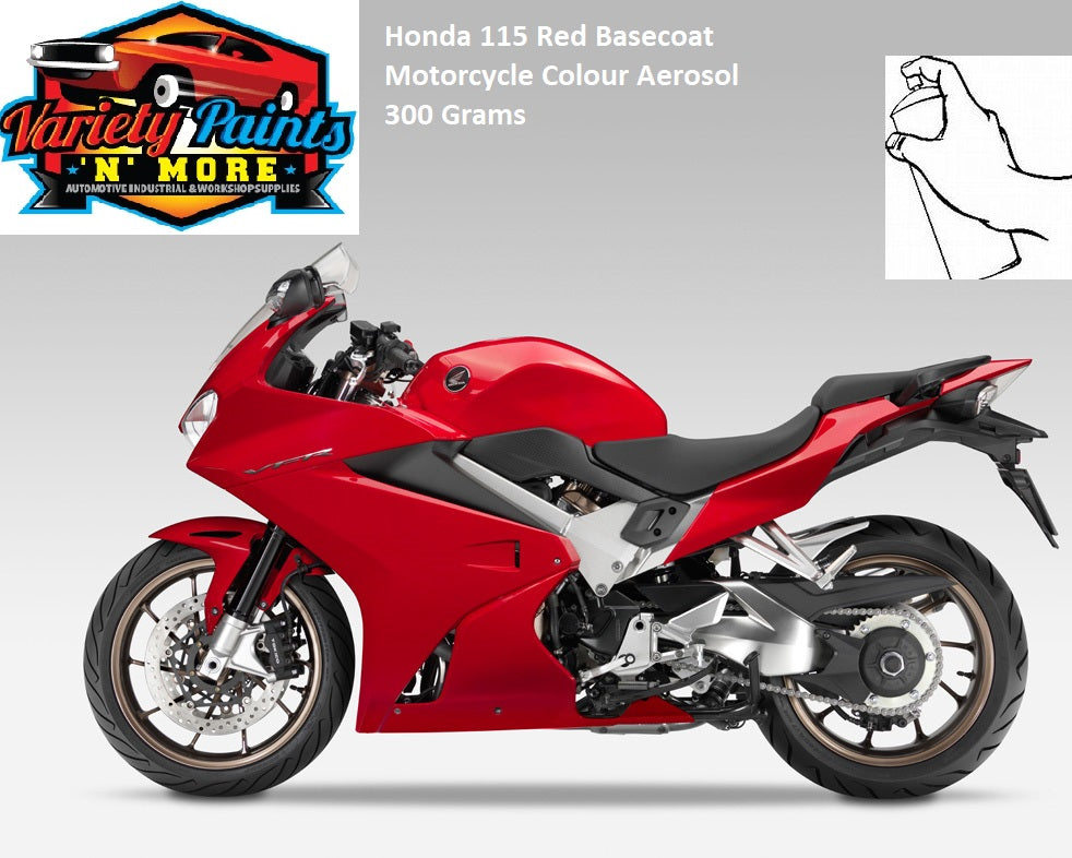 Honda 115 Red Basecoat Motorcycle Colour Aerosol 300 Grams