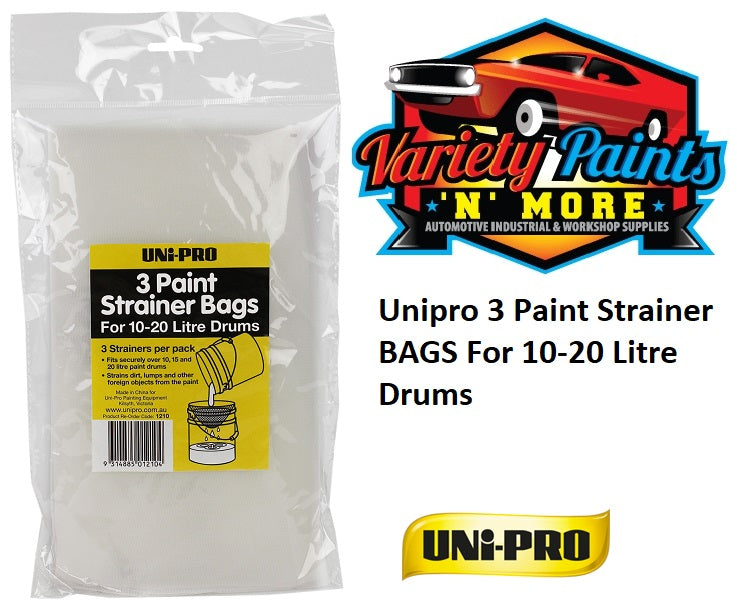 Unipro 3 Paint Strainer BAGS For 10-20 Litre Drums