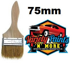 Unipro Flat Unpainted Wooden Paint Brush 75mm