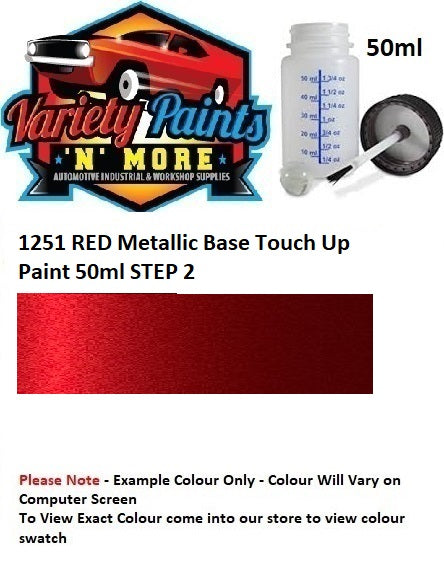 1251 RED Metallic Base Touch Up Paint 50ml STEP 2