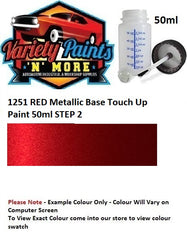 1251 RED Metallic Base Touch Up Paint 50ml STEP 2 