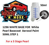 1296 WHITE BASE FOR  White Pearl Basecoat Paint 50ML STEP 1