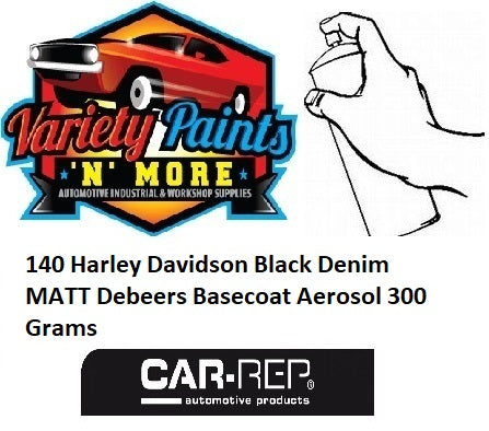 140 Harley Davidson Black Denim MATT  Debeers Basecoat Aerosol 300 Grams