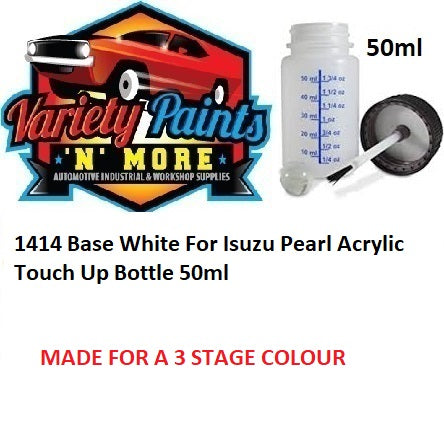 1414 Base White For Isuzu Pearl Acrylic Touch Up Bottle 50ml STEP 1