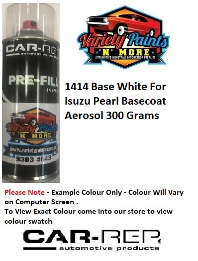 1414 Base White For Isuzu Pearl Basecoat Aerosol 300 Grams STEP 1