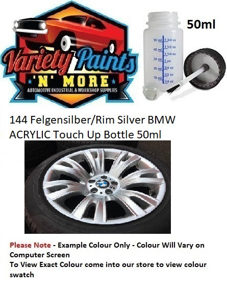144 Felgensilber/Rim Silver BMW ACRYLIC Touch Up Bottle 50ml