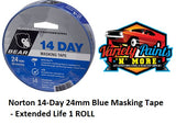 Norton 14-Day 24mm Blue Masking Tape - Extended Life 1 ROLL