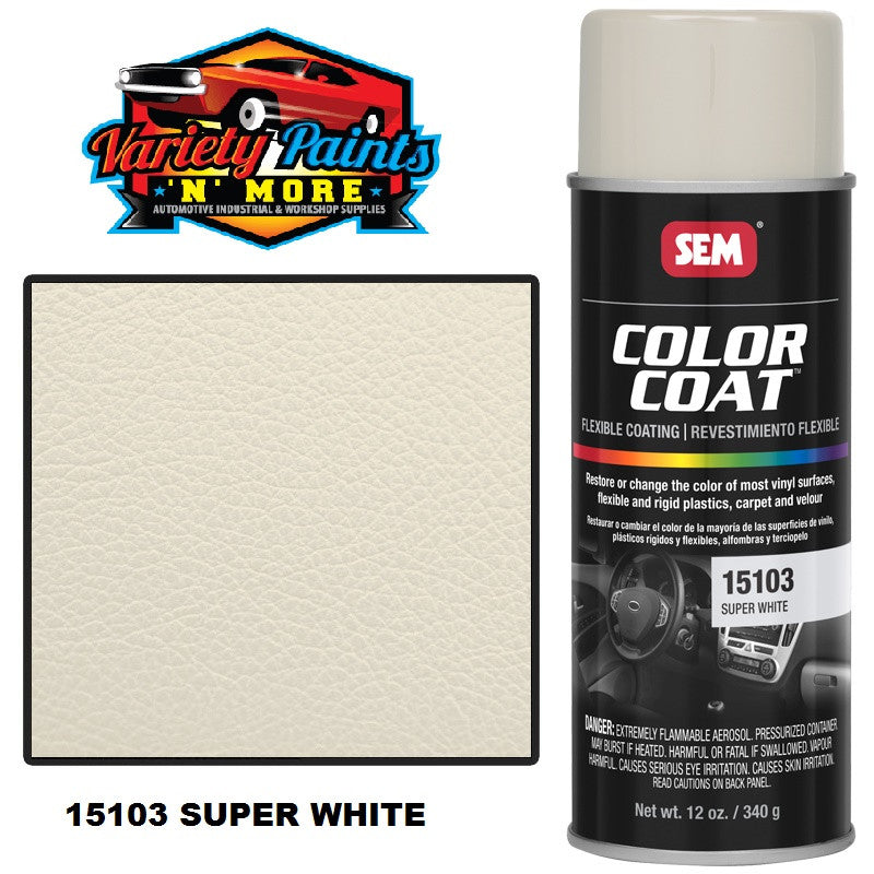 15103 SEM Super White Colourcoat Vinyl Aerosol 300 Grams W51