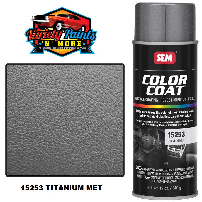 SEM 15253 Titanium Metallic Colourcoat Vinyl Aerosol 300 Grams (4365)