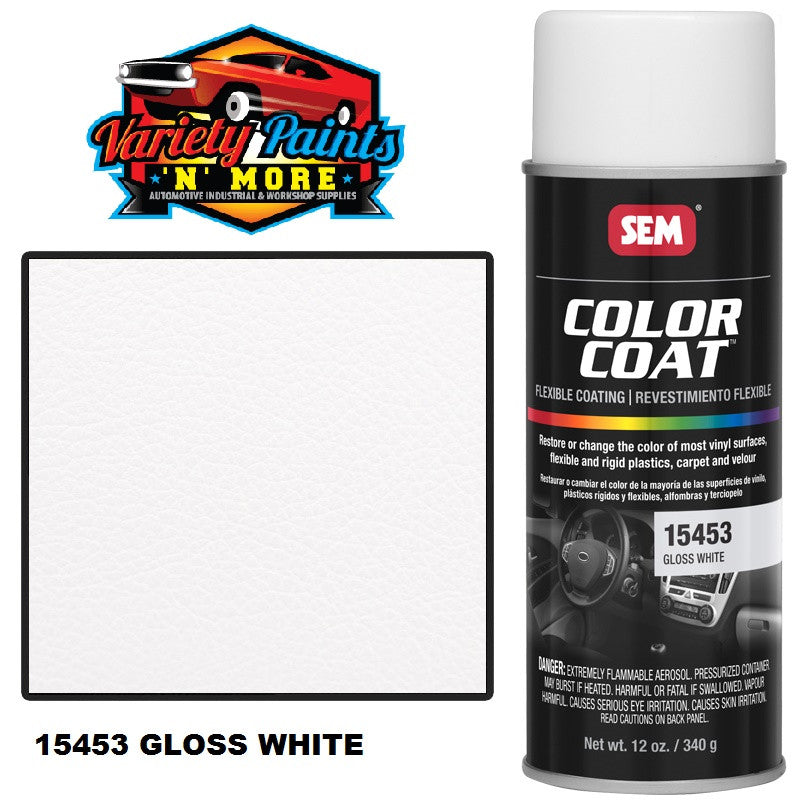 SEM Gloss White Colourcoat Vinyl Aerosol