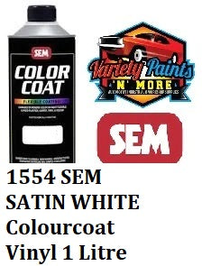 1554 SEM SATIN WHITE Colourcoat Vinyl 1 Litre