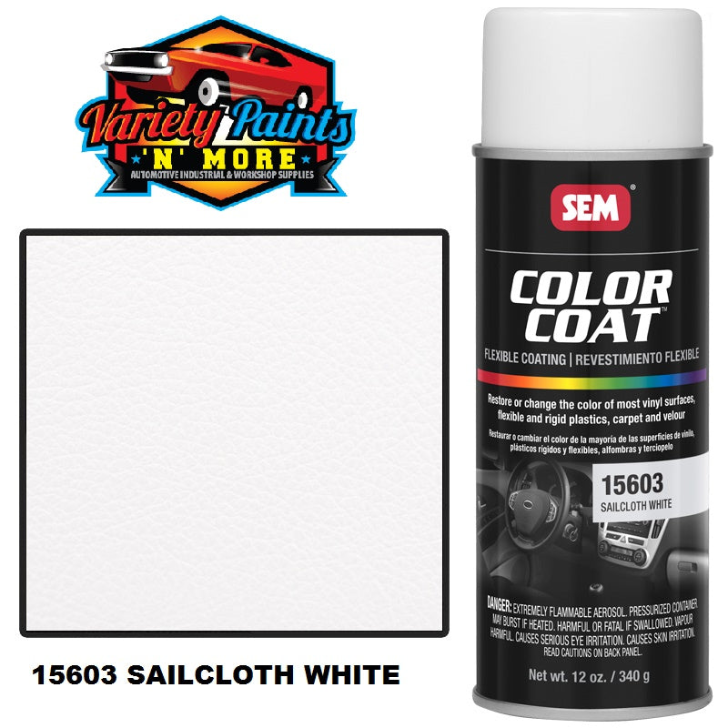 15603 Sailcloth White SEM Colourcoat Vinyl Aerosol 300 Grams
