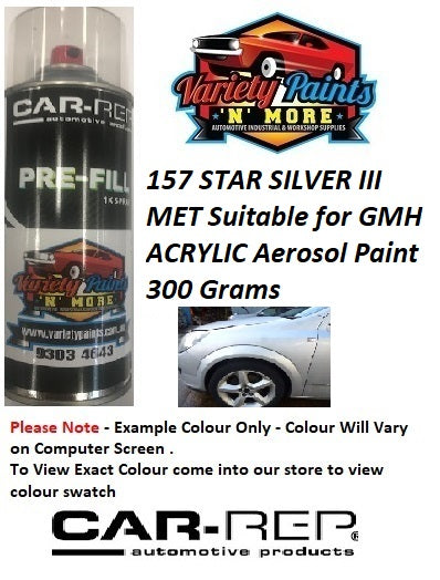 157/Z157 STAR SILVER III MET Suitable for GMH ACRYLIC Aerosol Paint 300 Grams