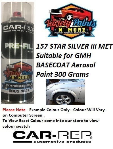 157/Z157 STAR SILVER III MET Suitable for GMH BASECOAT Aerosol Paint 300 Grams 3IS 55A
