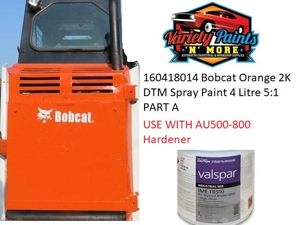 160418014 Bobcat Orange 2K DTM Spray Paint 4 Litre