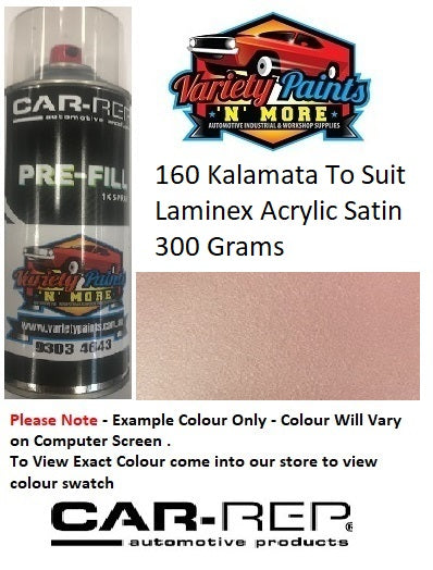 160 KALAMATA Laminex Satin Acrylic Custom Mixed Spray Paint Acrylic 300 Gram