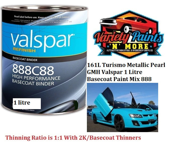 161L Turismo Metallic Pearl GMH Valspar 1 Litre  Basecoat Paint Mix 888