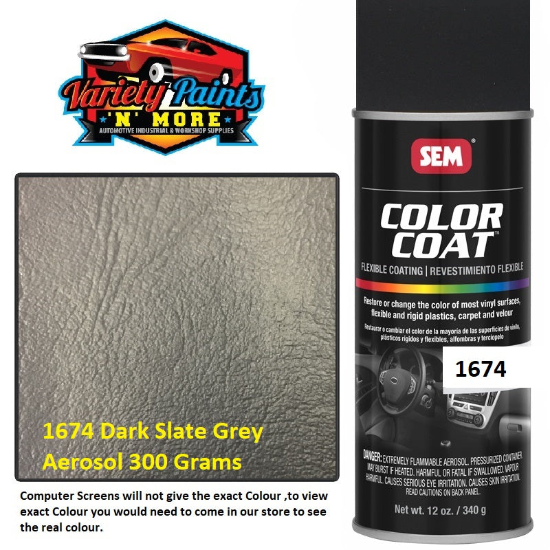 167DKSGRY  Darker Slate Grey SEM Colourcoat Vinyl Aerosol 300 Grams