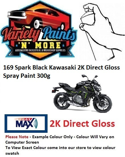 169 Spark Black Kawasaki 2K Direct Gloss Spray Paint 300g KAW169
