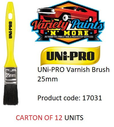 Uni-Pro Varnish Brush 25mm pack of 12
