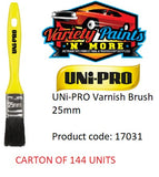 Uni-Pro Varnish Brush 25mm pack of 144 UNITS