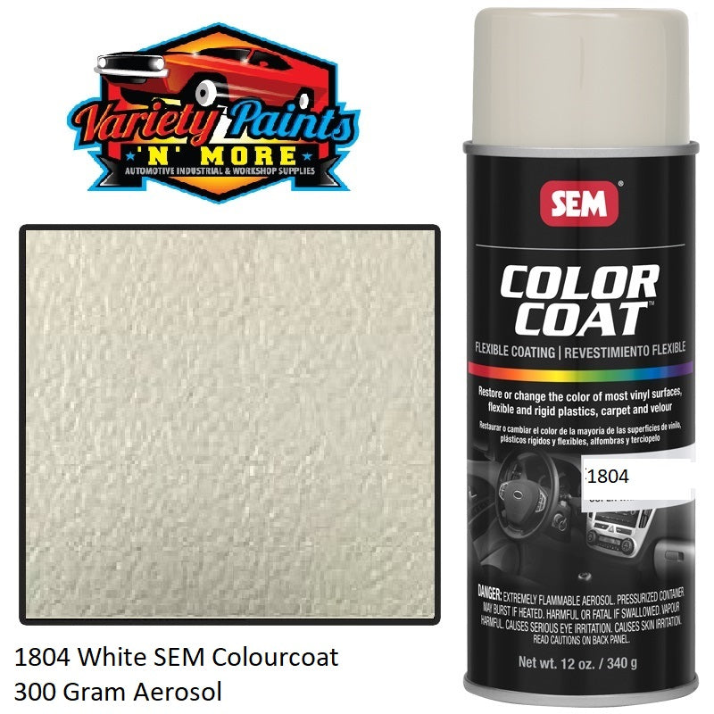 1804 White SEM Colourcoat Vinyl Aerosol 300 Grams