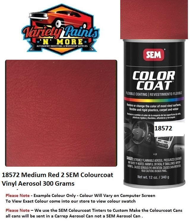 1857 Medium Red 2 SEM Colourcoat Vinyl Aerosol 300 Grams
