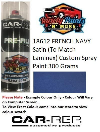 18612 FRENCH NAVY Satin (To Match Laminex) Custom Spray Paint 300 Grams