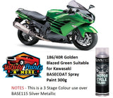 186/40R Golden Blazed Green Suitable for Kawasaki BASECOAT Spray Paint 300g 