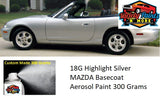18G Highlight Silver MAZDA Basecoat  Aerosol Paint 300 Grams 