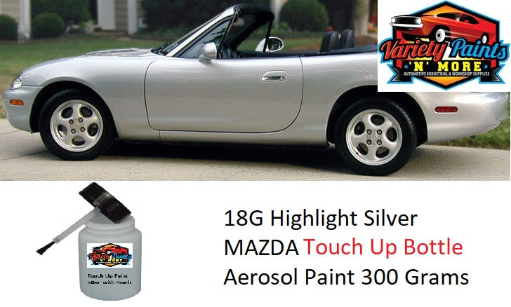 18G Highlight Silver MAZDA Acrylic Touch Up Bottle 50ml