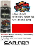 18S0318 AGR Niemeyer Red or Rotast Rood Enamel Custom Spray Paint 300 Grams