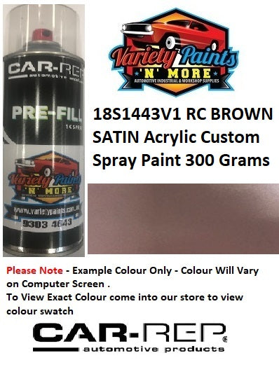 18S1346 RC BROWN  SATIN Acrylic Custom Spray Paint 300 Grams