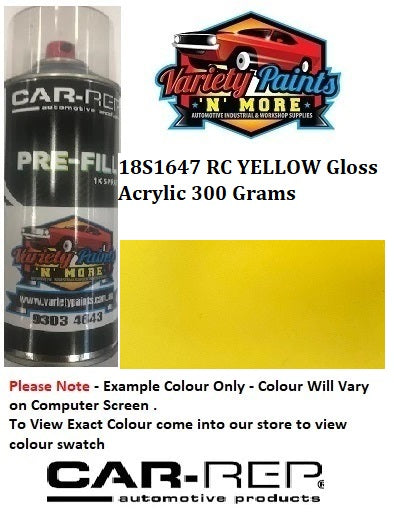 18S1647 RC YELLOW Gloss Acrylic 300 Grams 3IS 17A