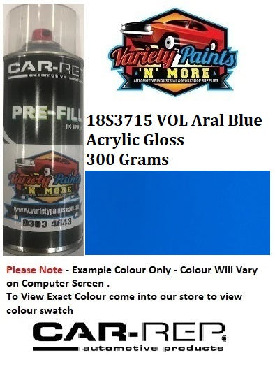18S3715 Vol Blue ARAL Gloss Acrylic Custom Spray Paint 300 Grams