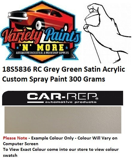 18S5836 RC Grey Green Satin Acrylic Custom Spray Paint 300 Grams