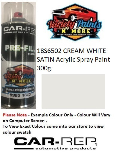 18S6502 CREAM WHITE SATIN Acrylic Spray Paint 300g