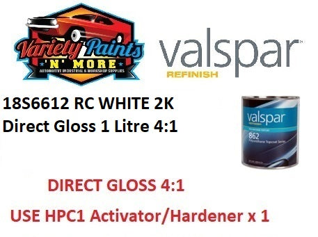 18S6612 RC WHITE 2K Direct Gloss 1 Litre 4:1