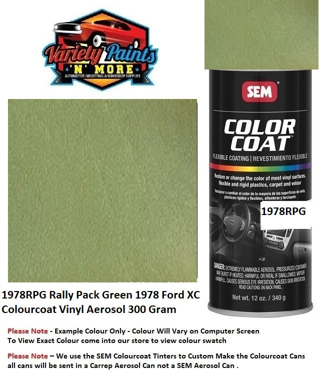 1978RPG Rally Pack Green 1978 Ford XC Colourcoat Vinyl Aerosol 300 Gram