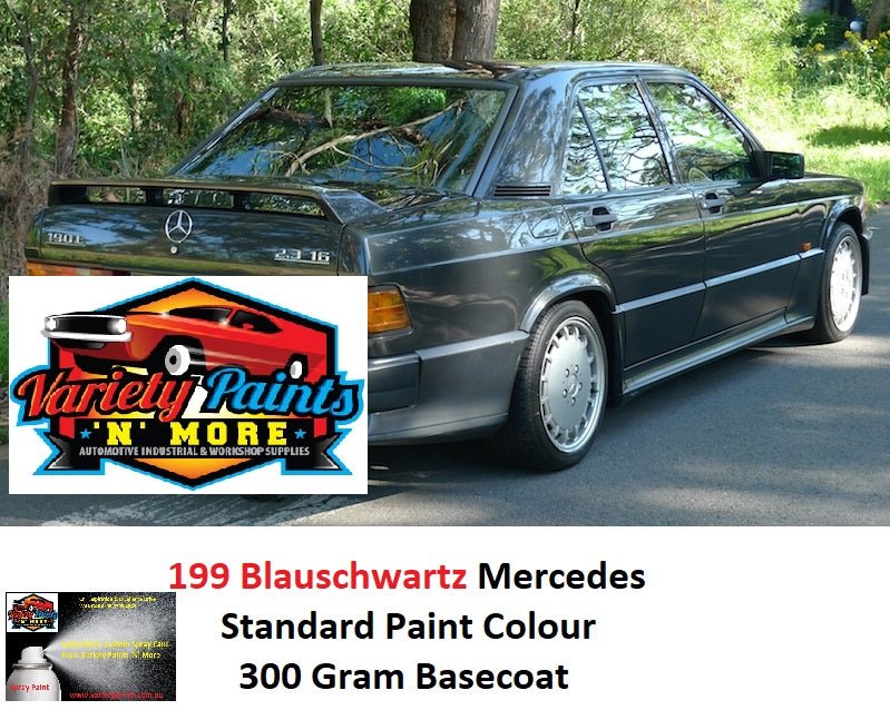 199 Blauschwartz Mercedes Standard Basecoat Touch Up Paint 300 grams