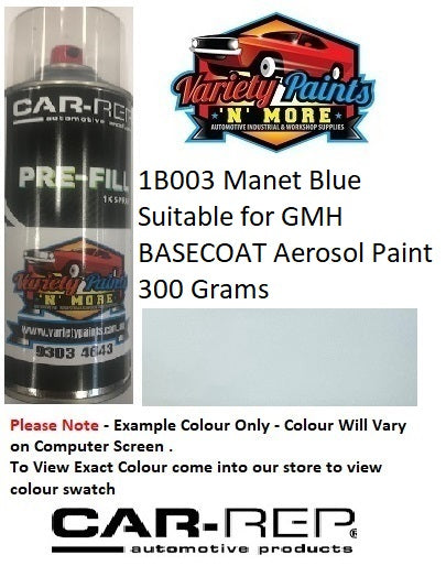 1B003 Manet Blue Suitable for GMH Basecoat Aerosol Paint 300 Grams