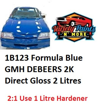 1B123 Formula Blue GMH DEBEERS 2K Direct Gloss 2 Litres