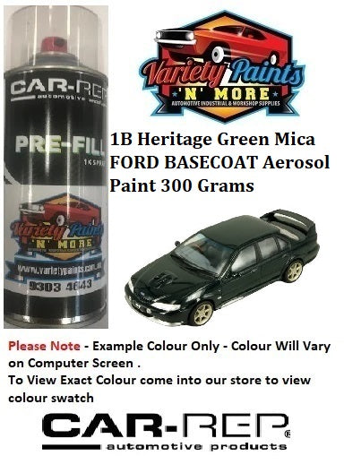 E3/1B Heritage Green Mica FORD Basecoat Aerosol Paint 300 Grams