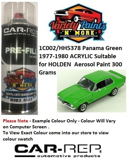 1C002/HH5378 Panama Green 1977-1980 ACRYLIC Suitable for HOLDEN  Aerosol Paint 300 Grams