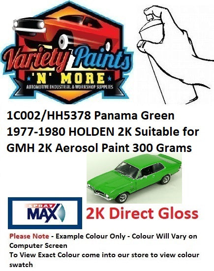 1C002/HH5378 Panama Green 1977-1980 HOLDEN 2K Suitable for GMH 2K Aerosol Paint 300 Grams
