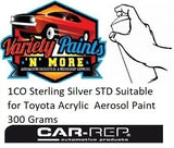 1CO Sterling Silver STD Suitable for Toyota Acrylic  Aerosol Paint 300 Grams 2IS 27A